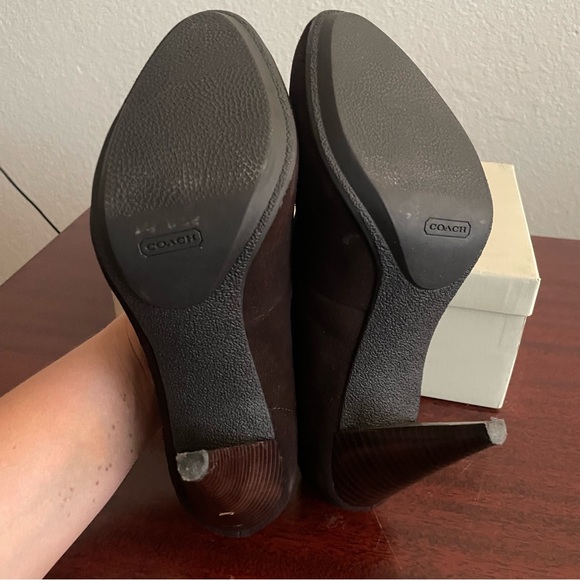 Coach Andra Brown Chocolate Oxford Pumps Booties - Picture 8 of 12